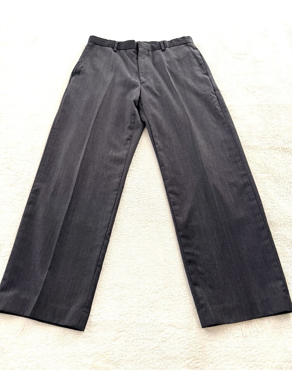 Banana Republic Men’s Wool Dress Pants Gray Flat Front Straight 34x30